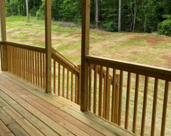 Back of house large deck