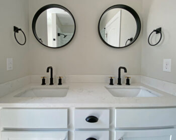 Master Bath Vanity Round Mirrors